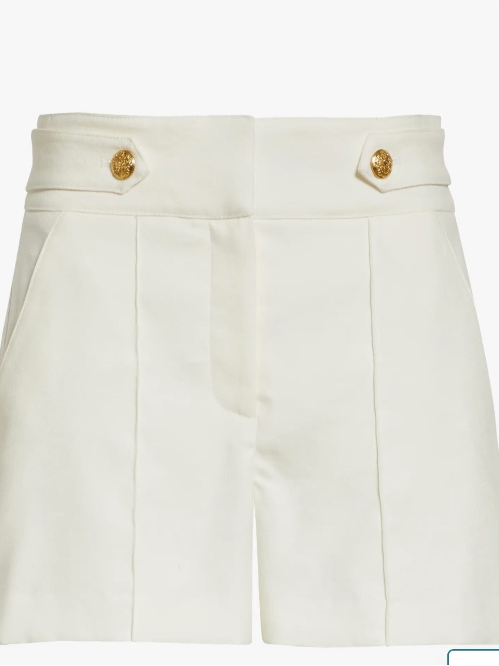 NWT Veronica Beard Tailored Cream Shorts with Front Pleats size 8 - Picture 3 of 8